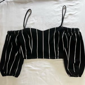 Charlotte Russe Cold Shoulder Crop Top